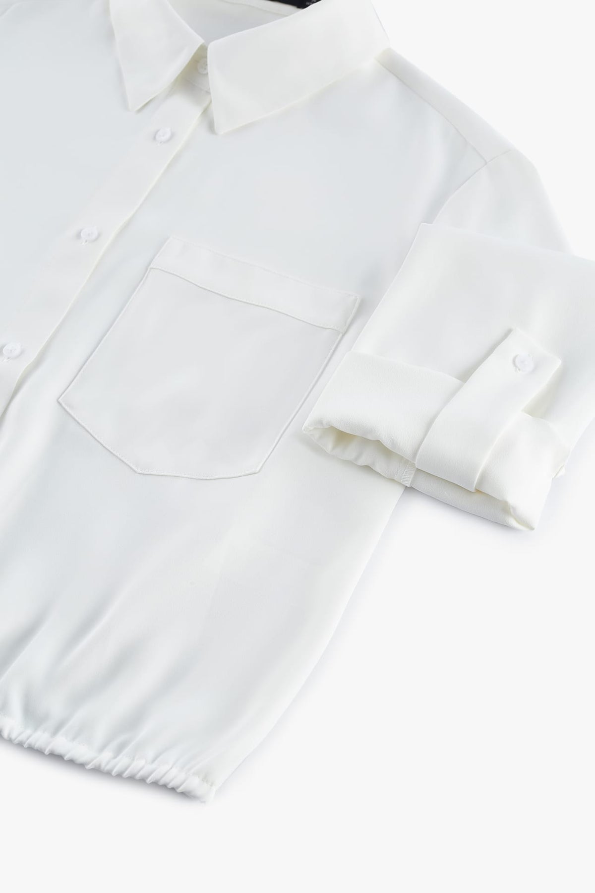G2000 - Blouses - Satin Rolled Sleeves Shirt Blouse