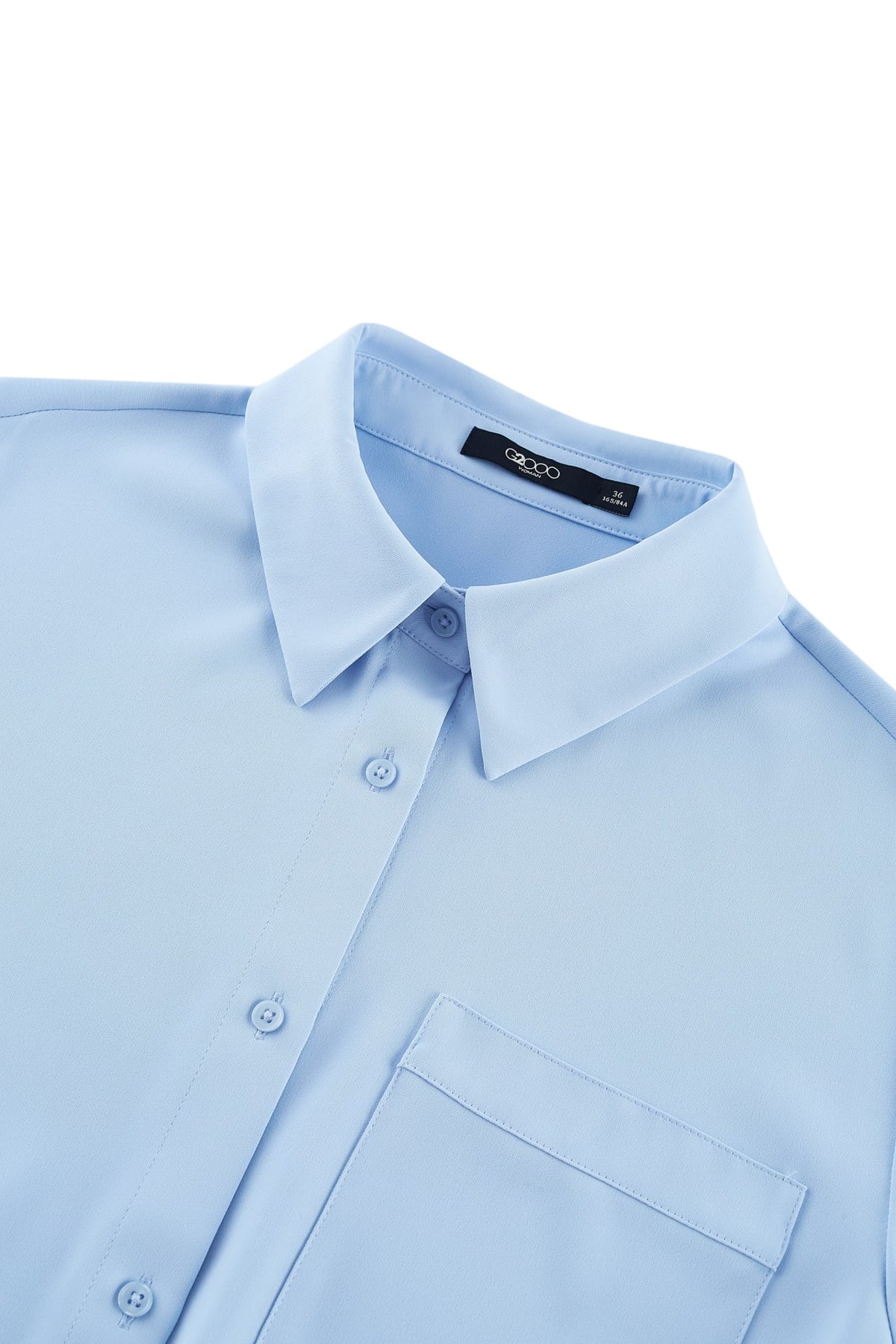 G2000 - Blouses - Satin Rolled Sleeves Shirt Blouse