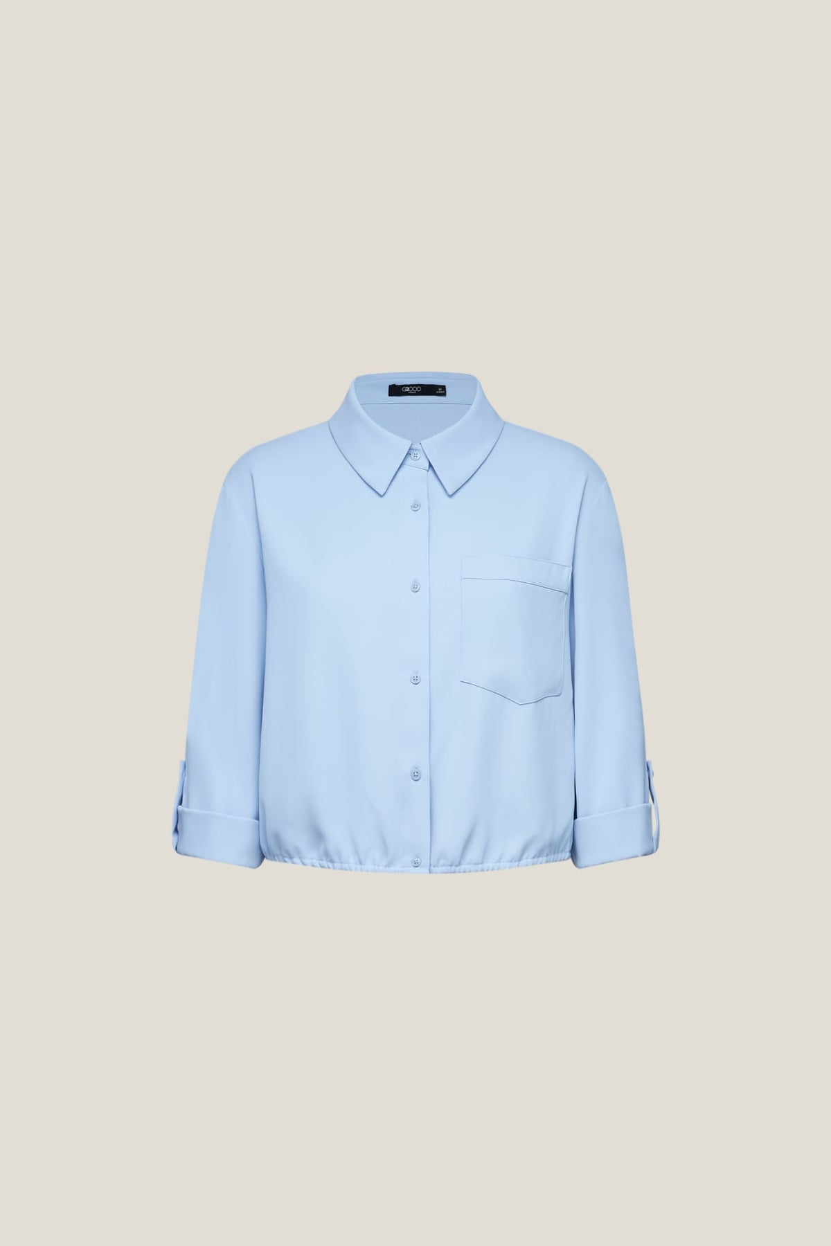 G2000 - Blouses - Satin Rolled Sleeves Shirt Blouse