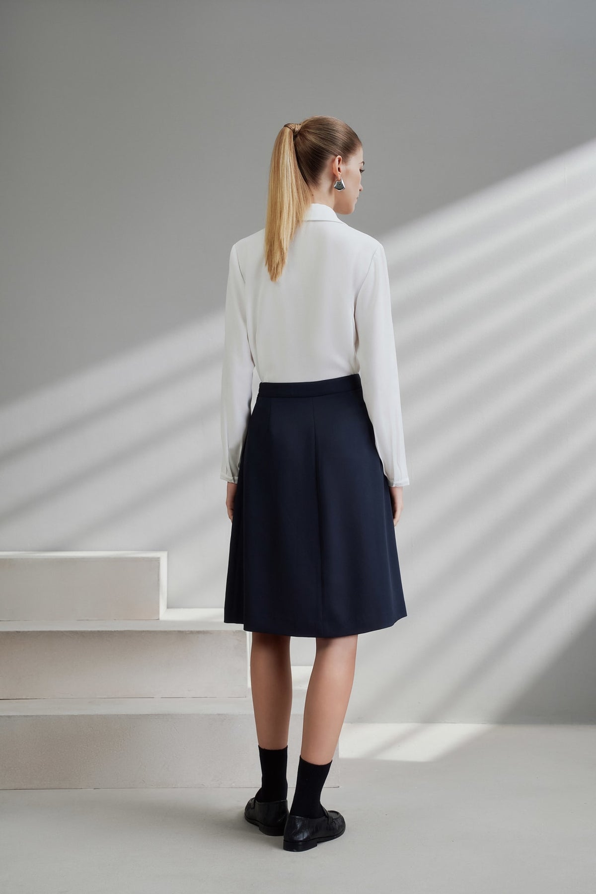 G2000 - Blouses - Regular Fit Shirt Blouse With Detachable Pleated Tie