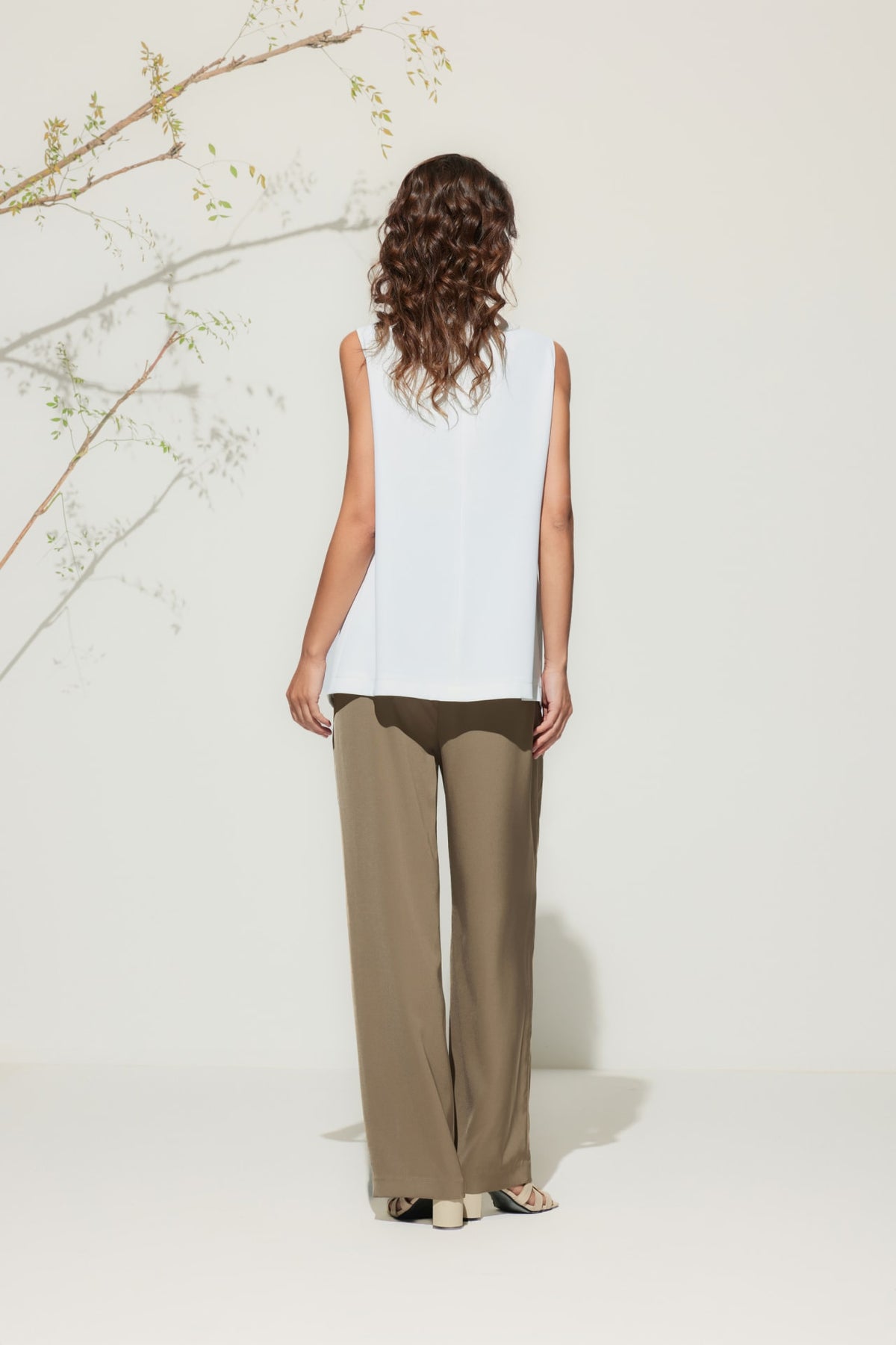 G2000 - Blouses - Satin V Neck 2 In 1 Layered Blouse
