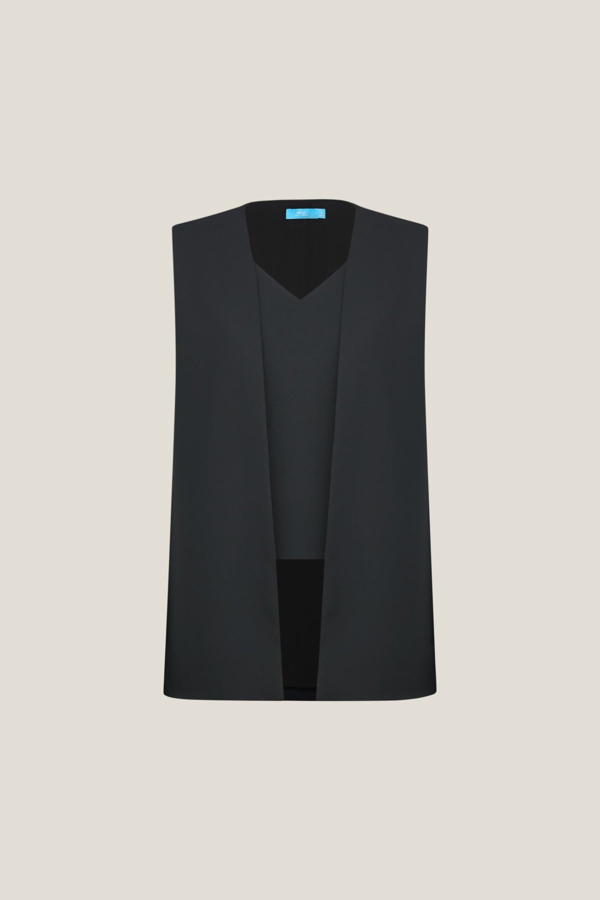 G2000 - Blouses - Satin V Neck 2 In 1 Layered Blouse - Darkened Slate - Regular