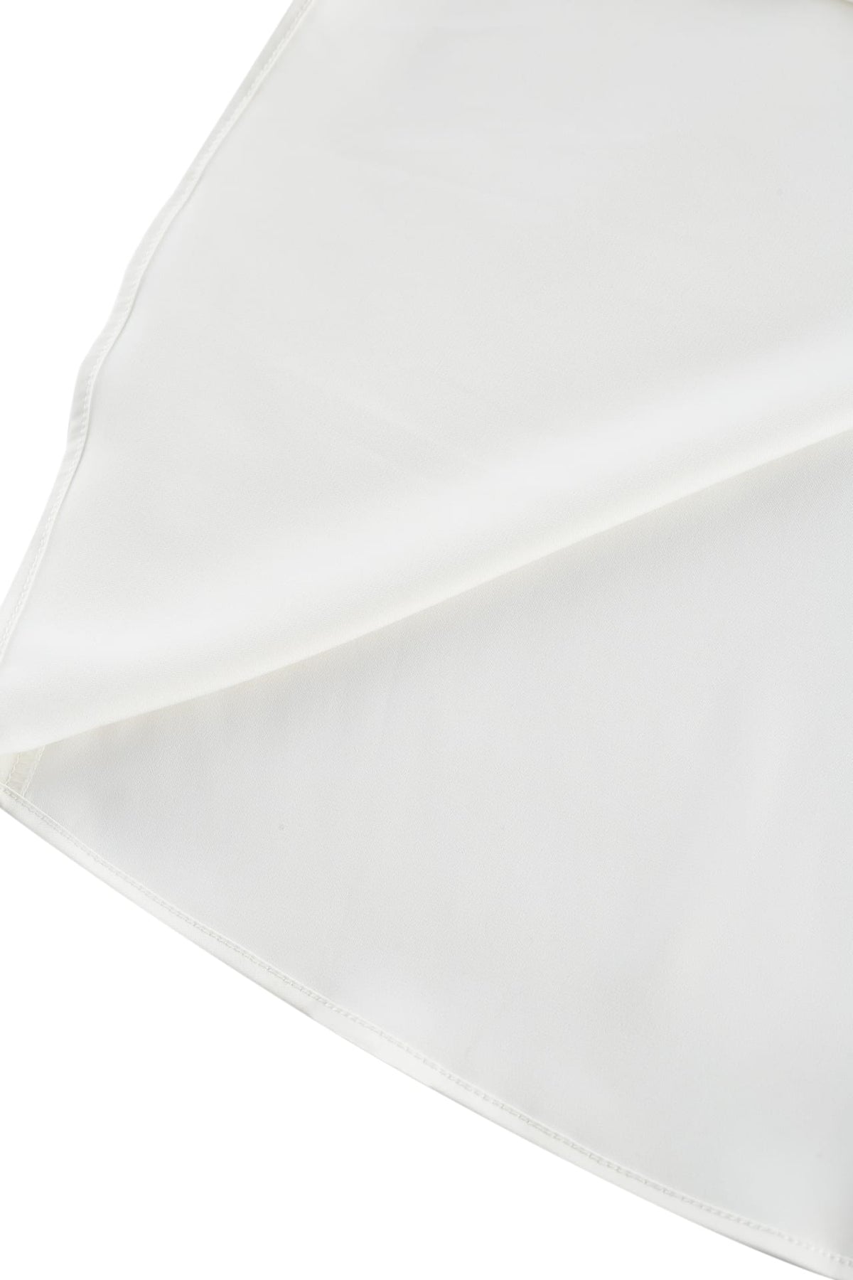 G2000 - Blouses - Satin Short Sleeve Blouse With Scarf & Ring