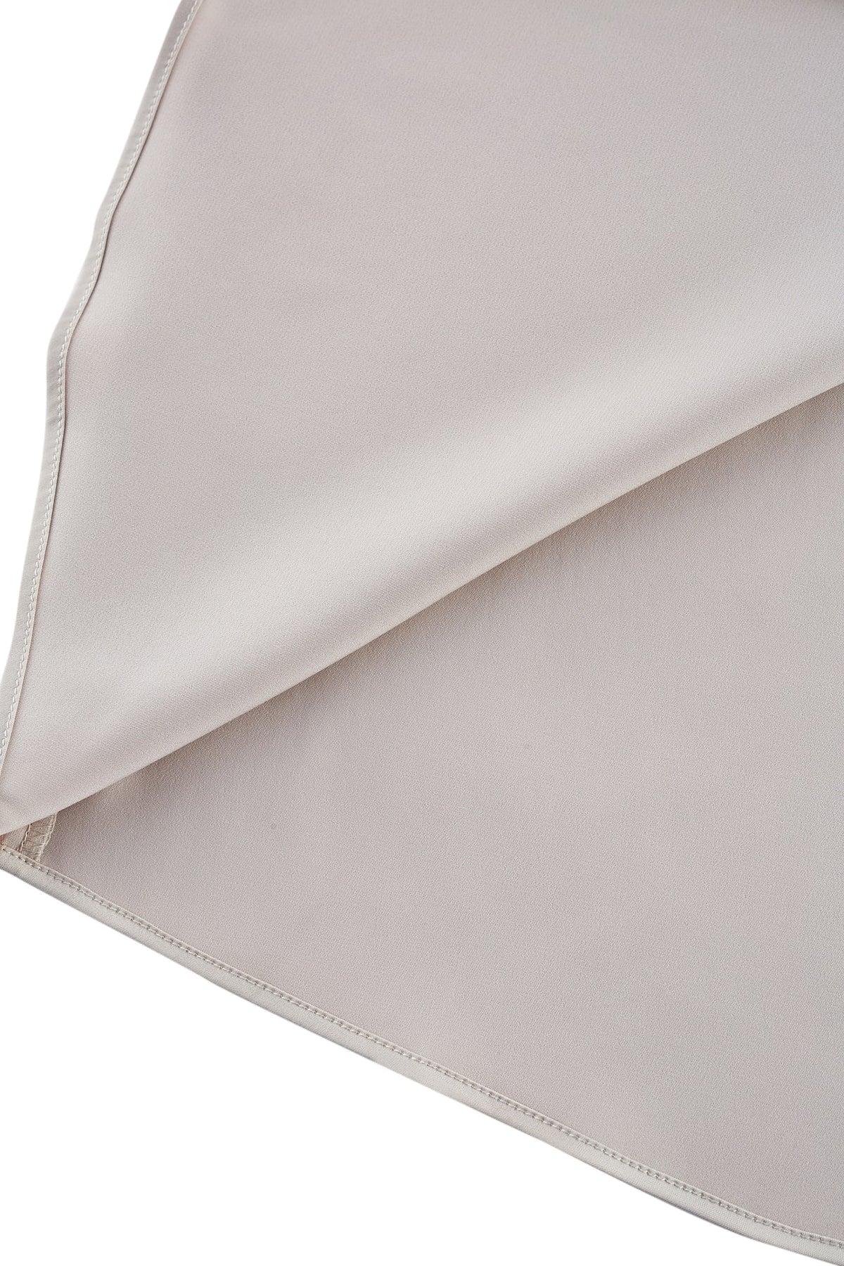 G2000 - Blouses - Satin Short Sleeve Blouse With Scarf & Ring