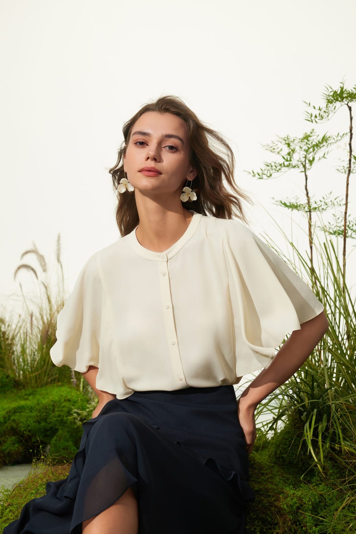 G2000 - Blouses - Stand Collar Blouse