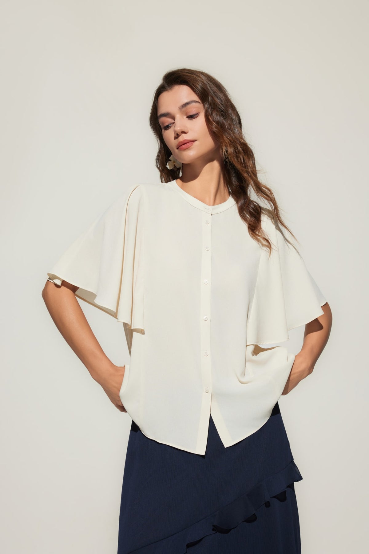 G2000 - Blouses - Stand Collar Blouse