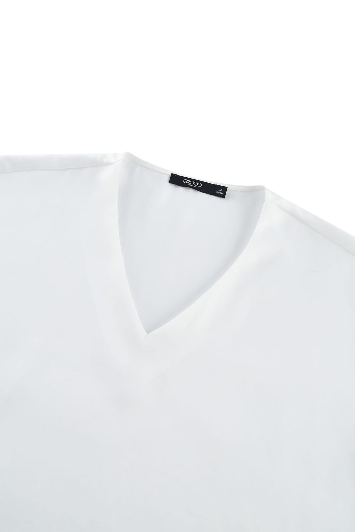 G2000 - Blouses - Satin V Neck Scarf Blouse