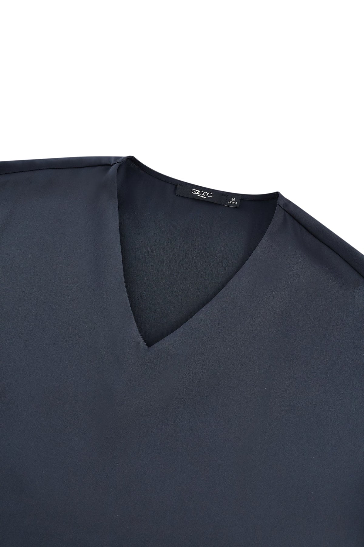 G2000 - Blouses - Satin V Neck Scarf Blouse