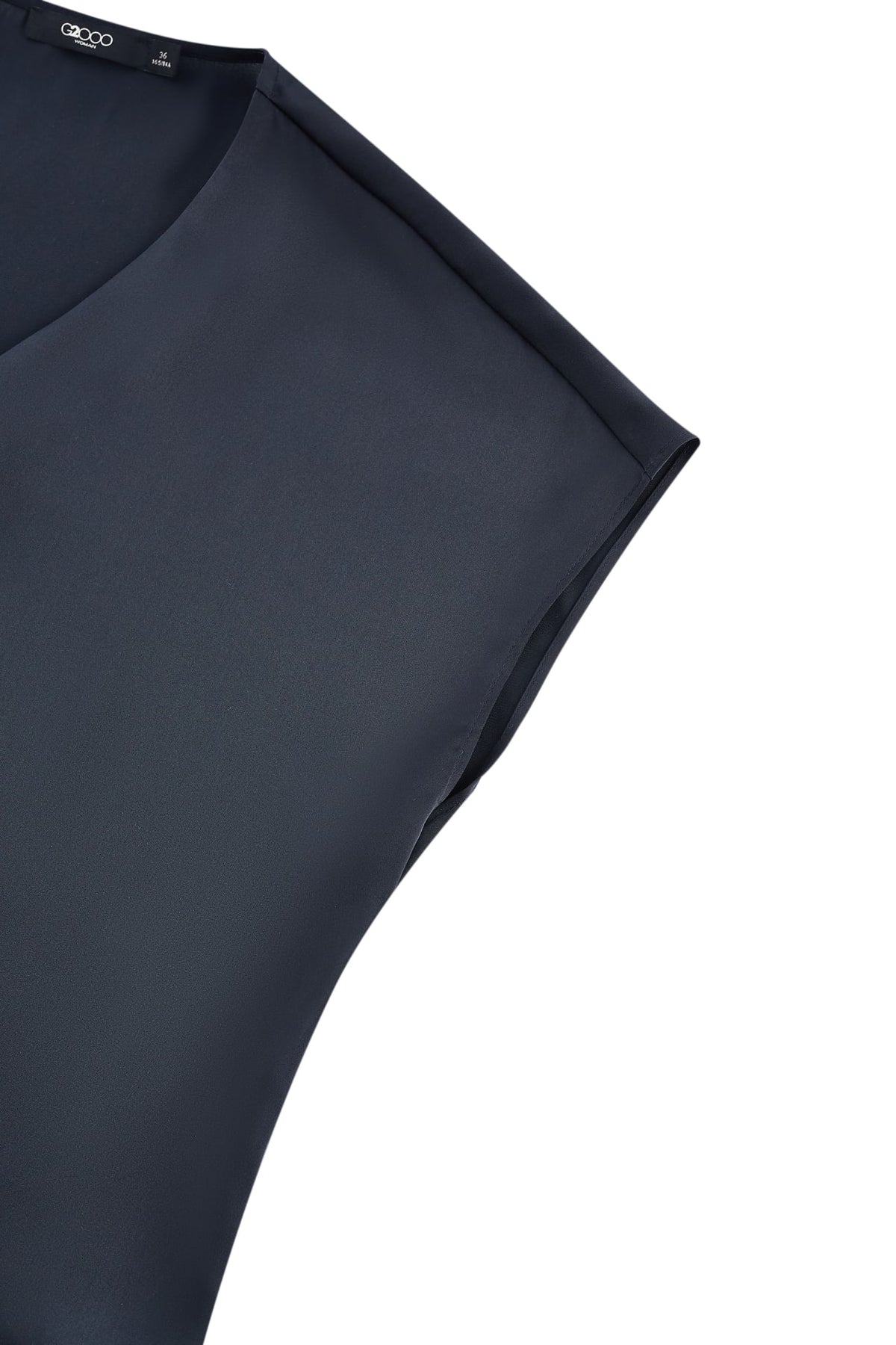 G2000 - Blouses - Satin V Neck Scarf Blouse