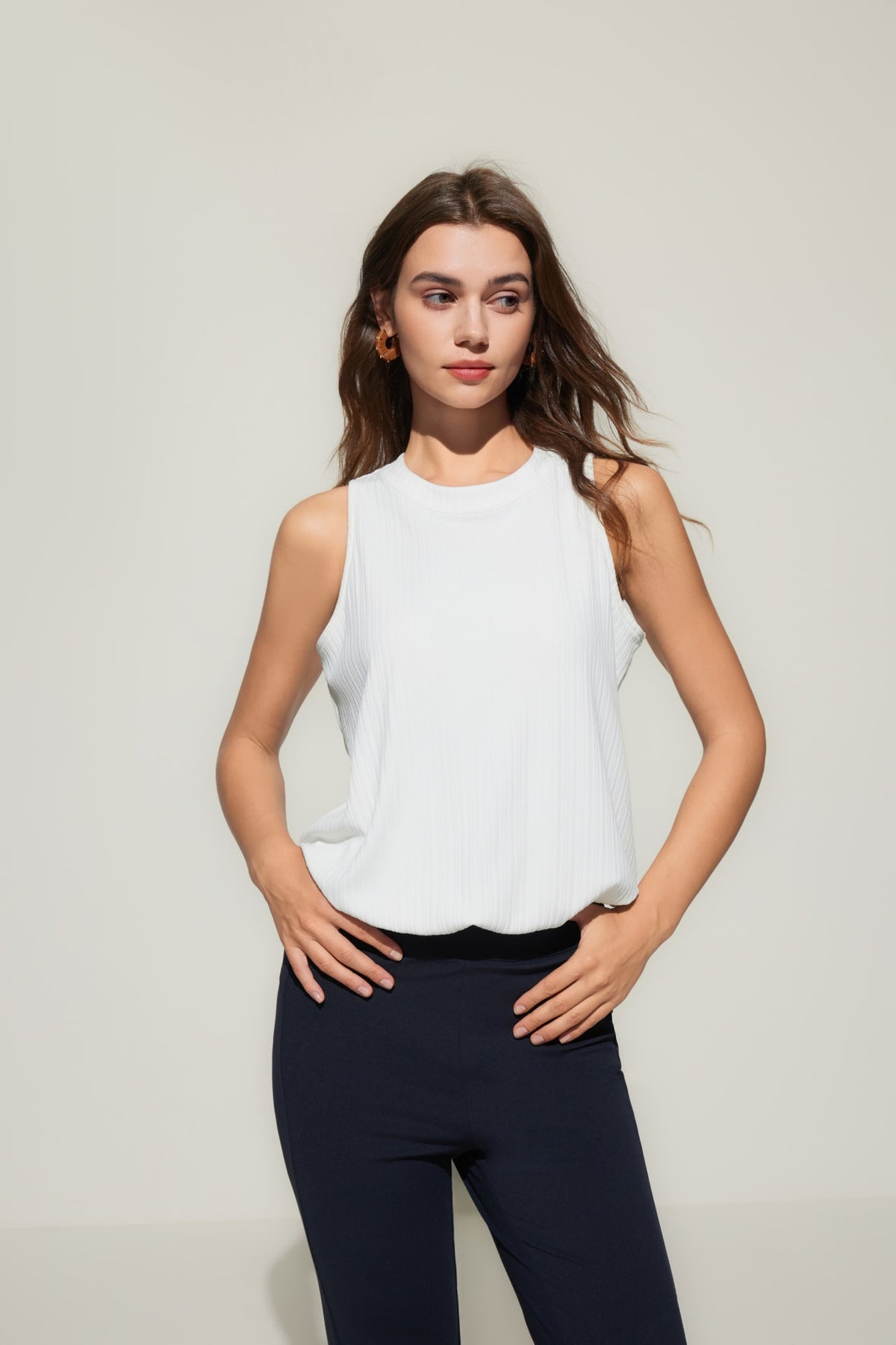 G2000 - T-Shirts - Crew Neck Puff Hem Tank Top