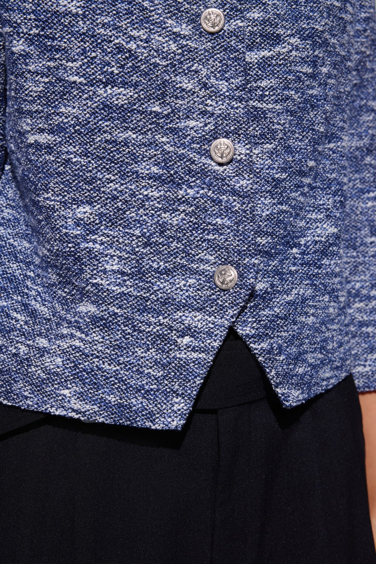 G2000 - T-Shirts - Square Neck Knit Tweed Cardigan