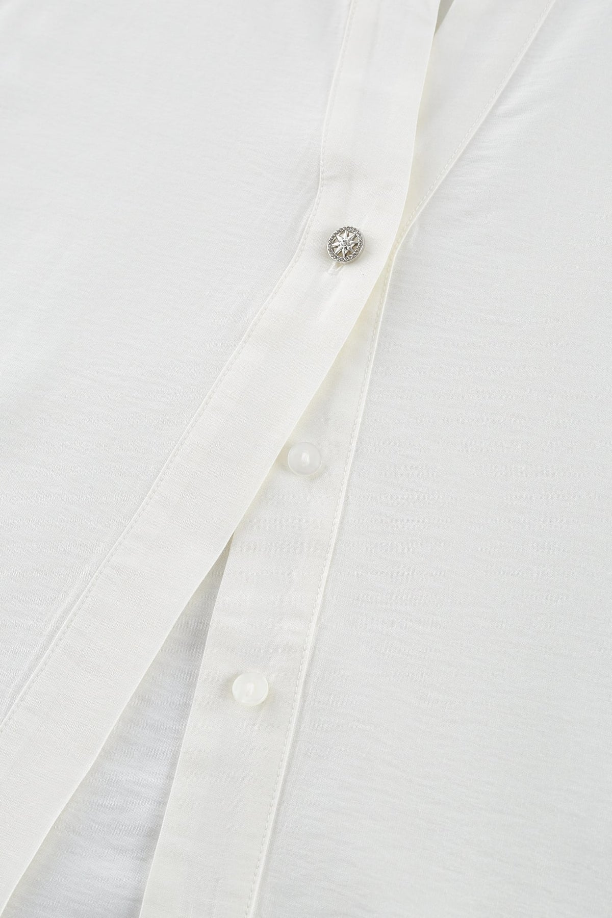 G2000 Blouses Stand Collar Top With Hi-Low Fit Hem