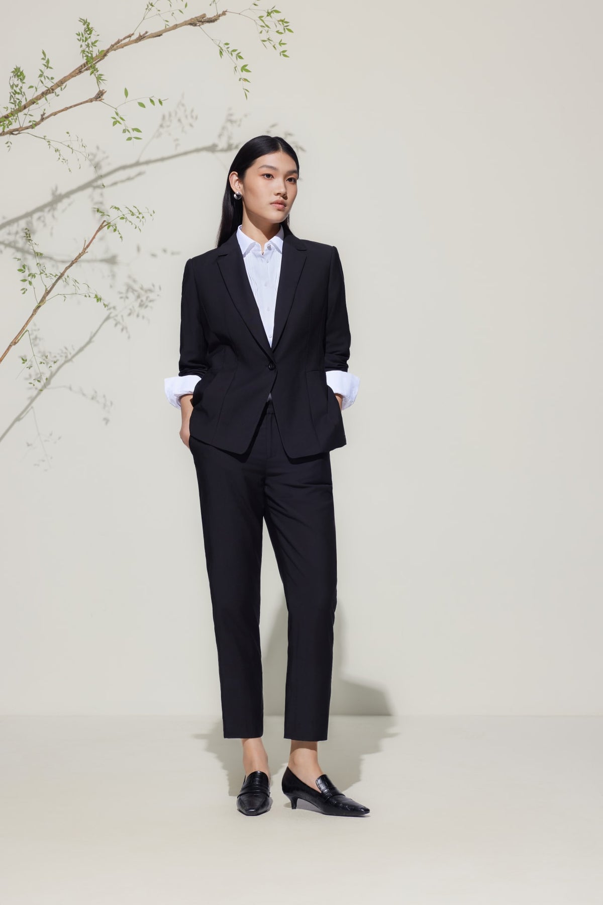 G2000 - Pants - Rayon Blend Ankle Cigarette Suit Pants