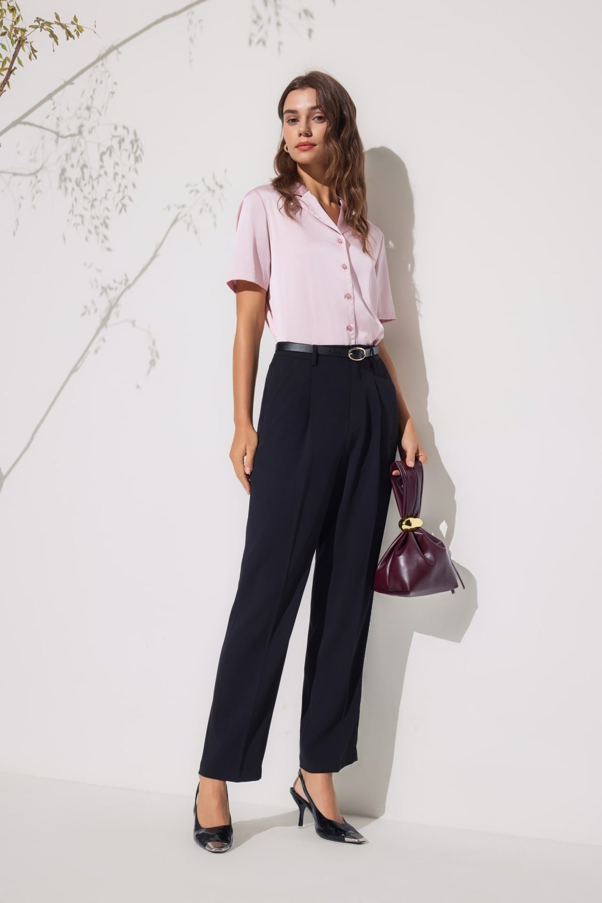 G2000 - Pants - Tapered Casual Pants With Belt