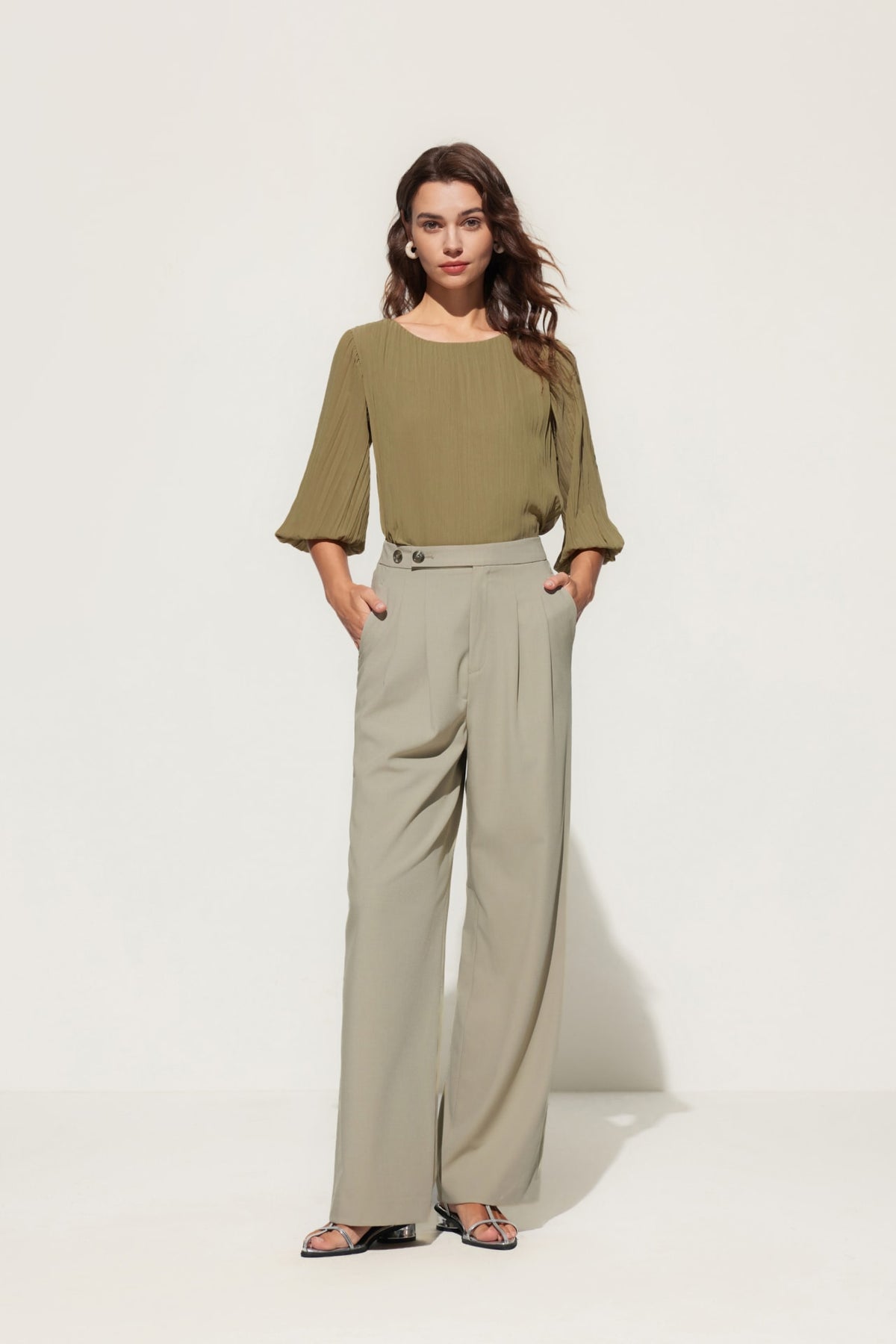 G2000 Pants Relaxed Straight Leg Casual Pants Milky Caramel Regular