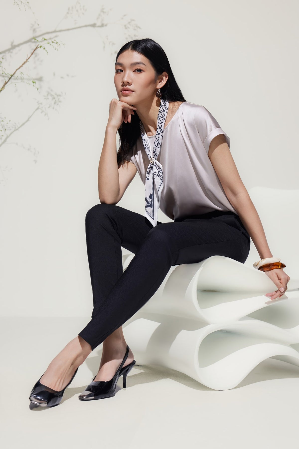 G2000 - Pants - Cotton Blend Ankle Skinny Casual Pants