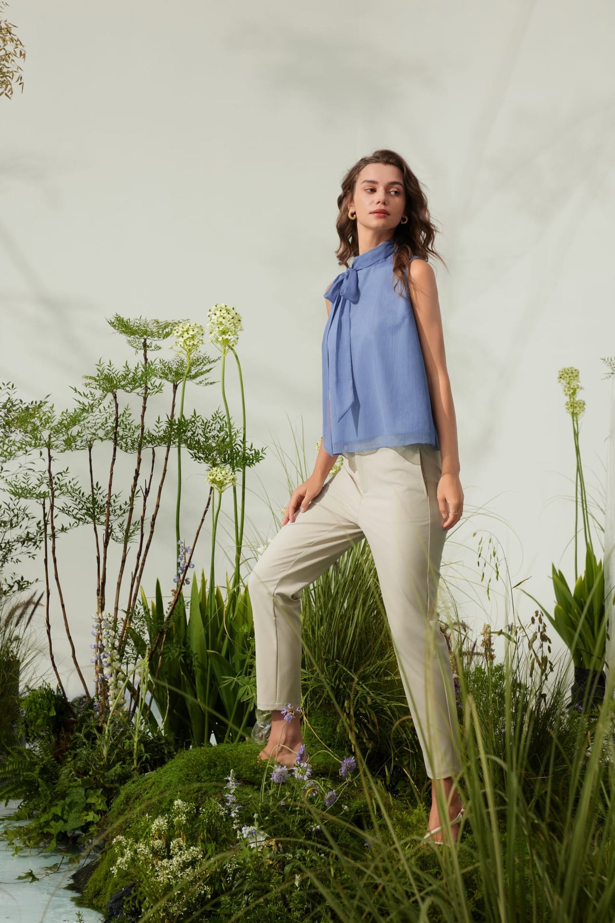 G2000 - Pants - Multi-Way Stretch Cropped Length Cigarette Casual Pants