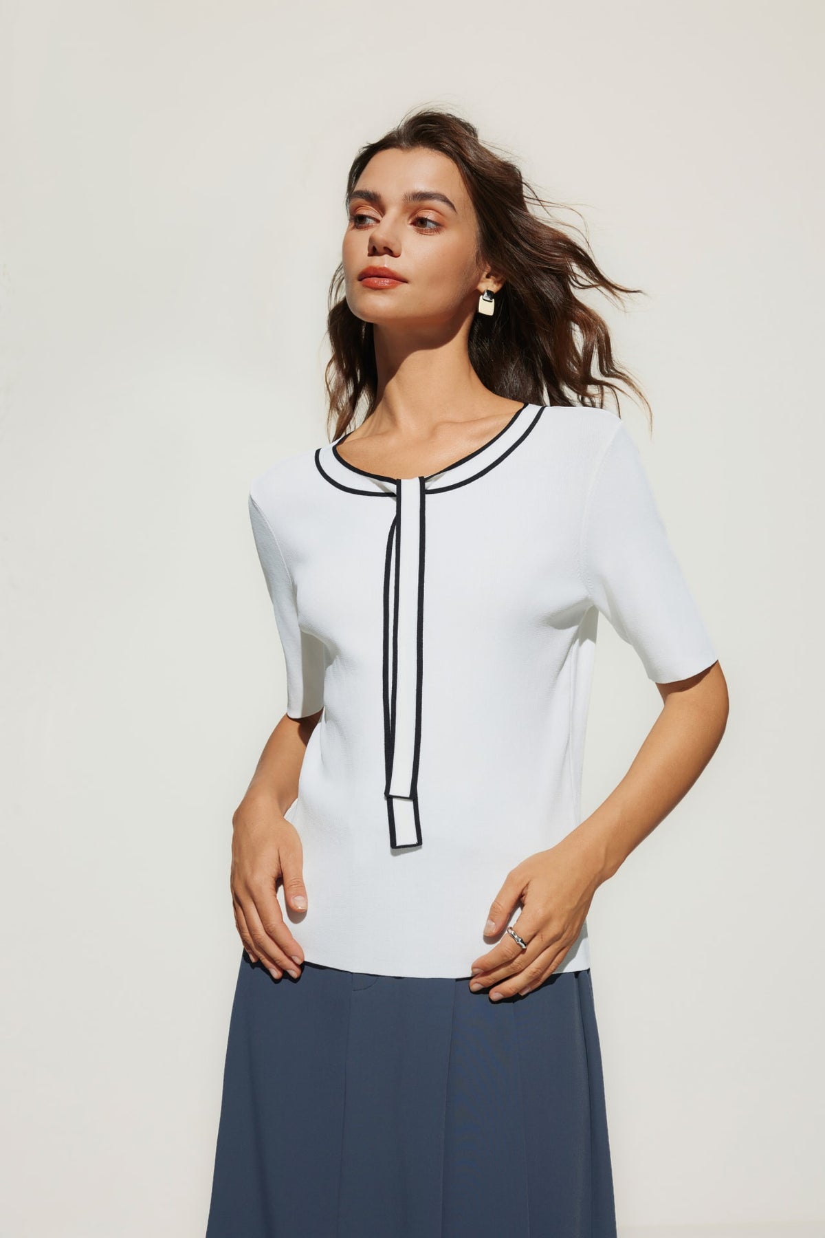 G2000 - Sweaters - Crew Neck Tipping Tank