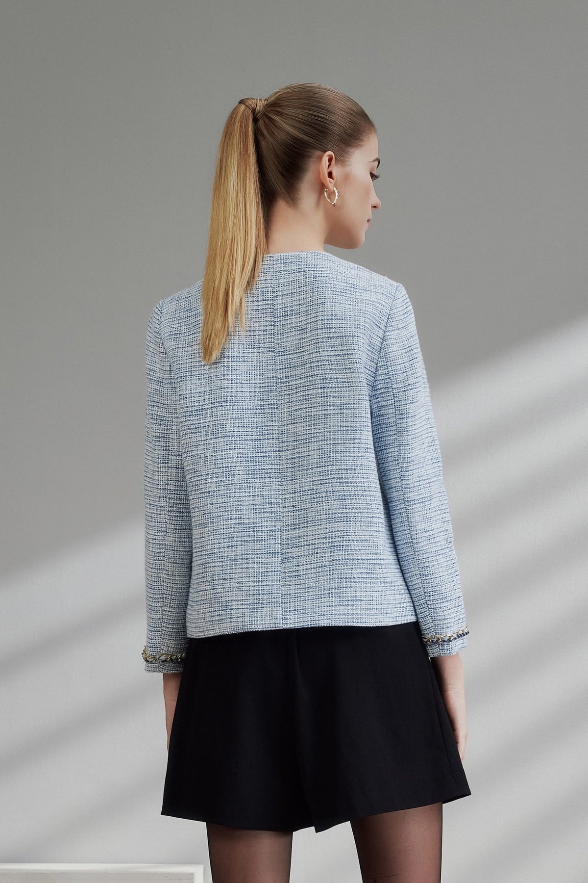 G2000 - Coats & Jackets - Cotton Blend Metallic Tweed Jacket