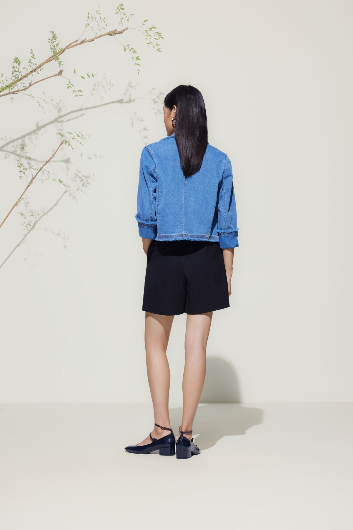 G2000 - Coats & Jackets - Double-Breasted Fringed Denim Jacket