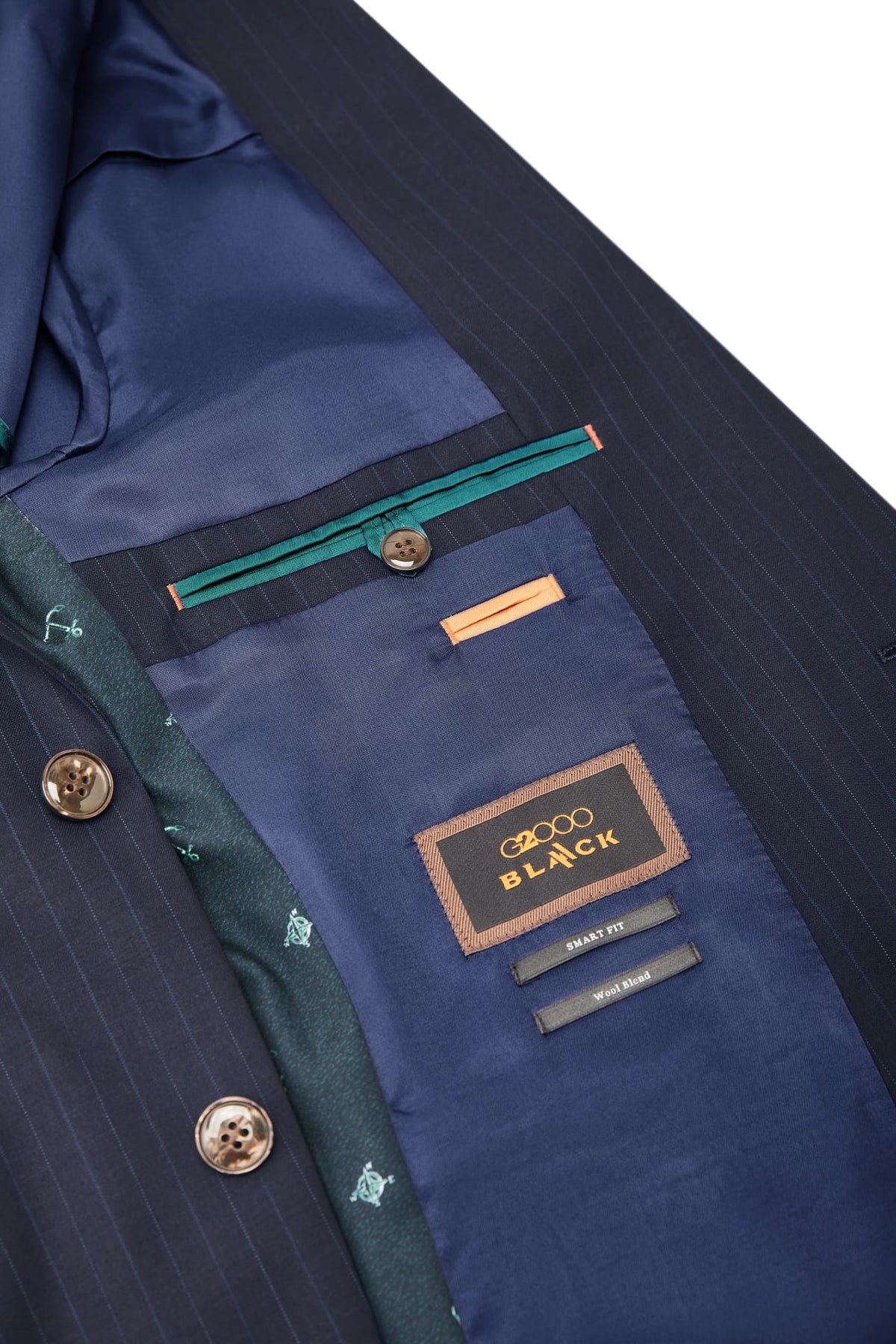 G2000 - Suits - Wool Blend Smart Fit Stripe Suit Blazer