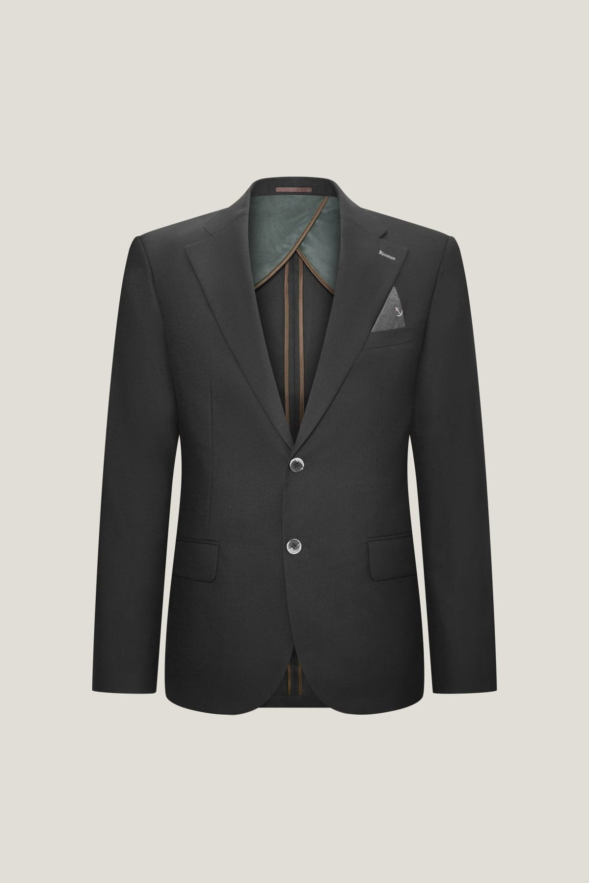 G2000 Suits Wool Blend Smart Fit Texture Suit Blazer Pitch Black Smart