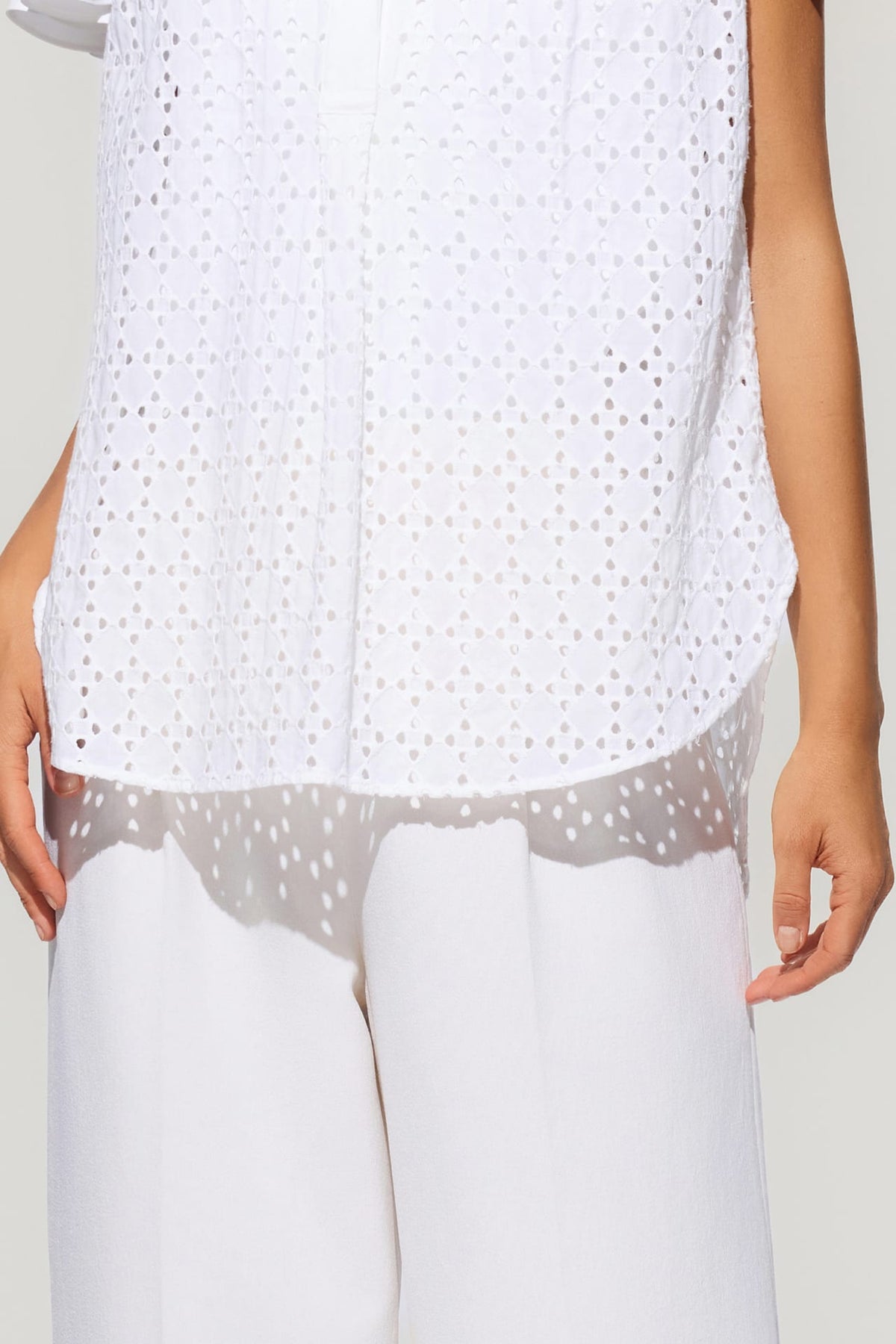 G2000 - Shirts - Cotton Eyelet Short Sleeve Casual Shirt