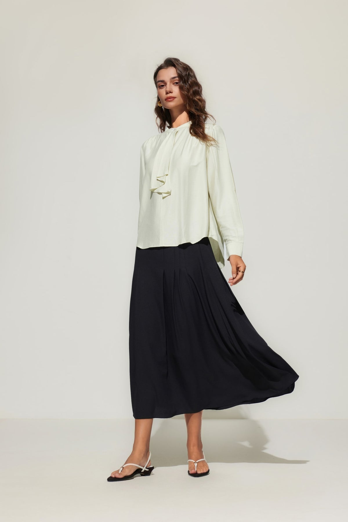 G2000 Skirts Crinkle Pleated Flare Skirt Darkened Slate Regular