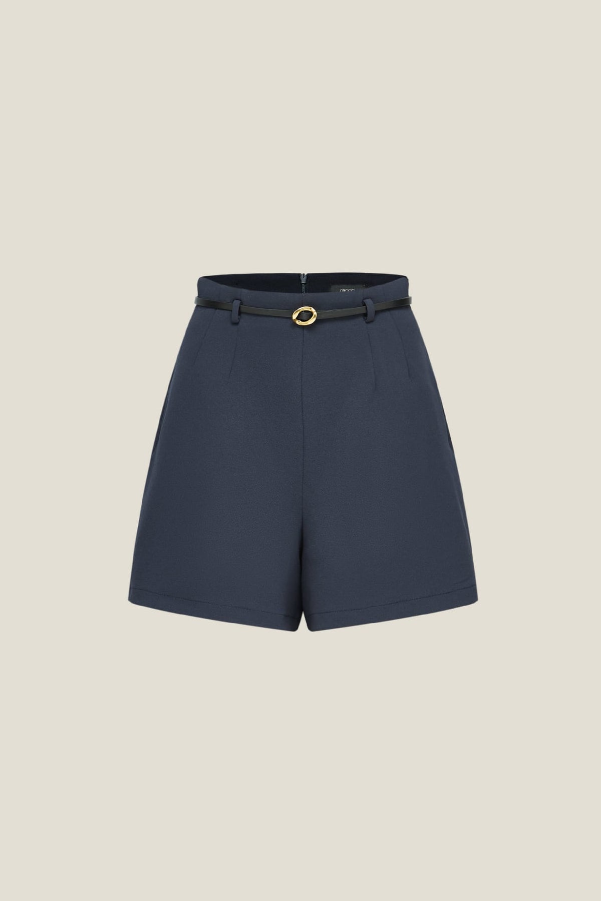 G2000 - Shorts - Crepe Knit Flare Casual Shorts With Belt - Enigmatic Teal - Regular