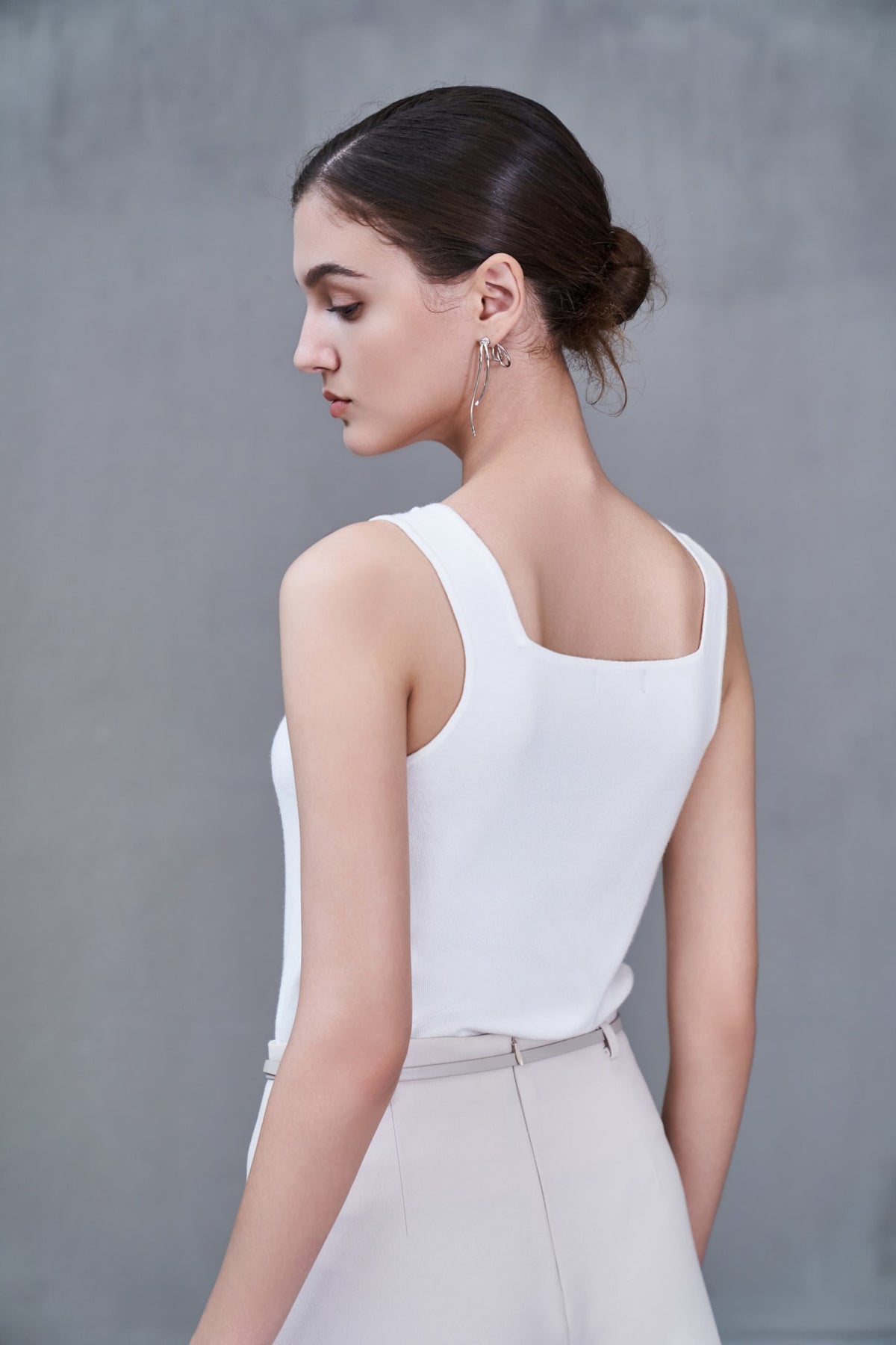 G2000 - Sweaters - Square Neck Sleeveless Knit Top