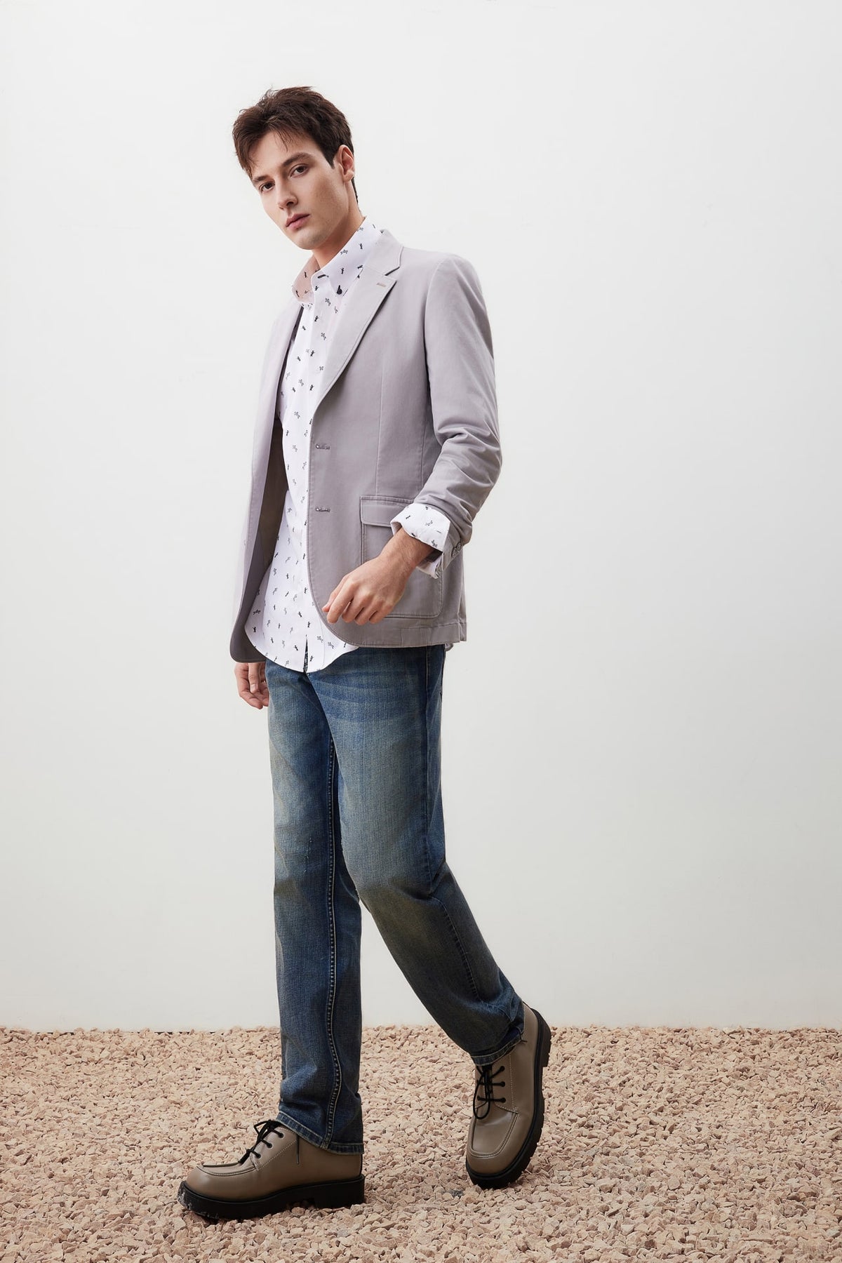 G2000 Suits Enzyme Wash Regular Fit Twill Casual Blazer