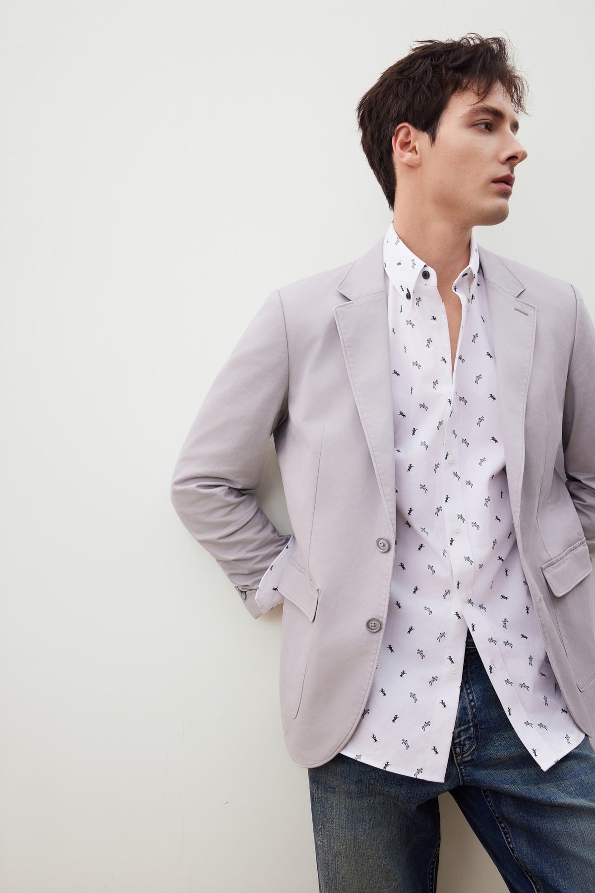 G2000 Suits Enzyme Wash Regular Fit Twill Casual Blazer
