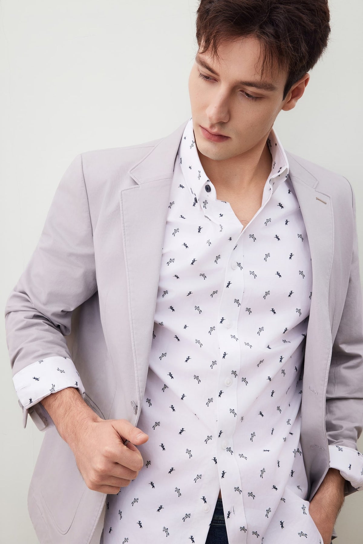 G2000 Suits Enzyme Wash Regular Fit Twill Casual Blazer