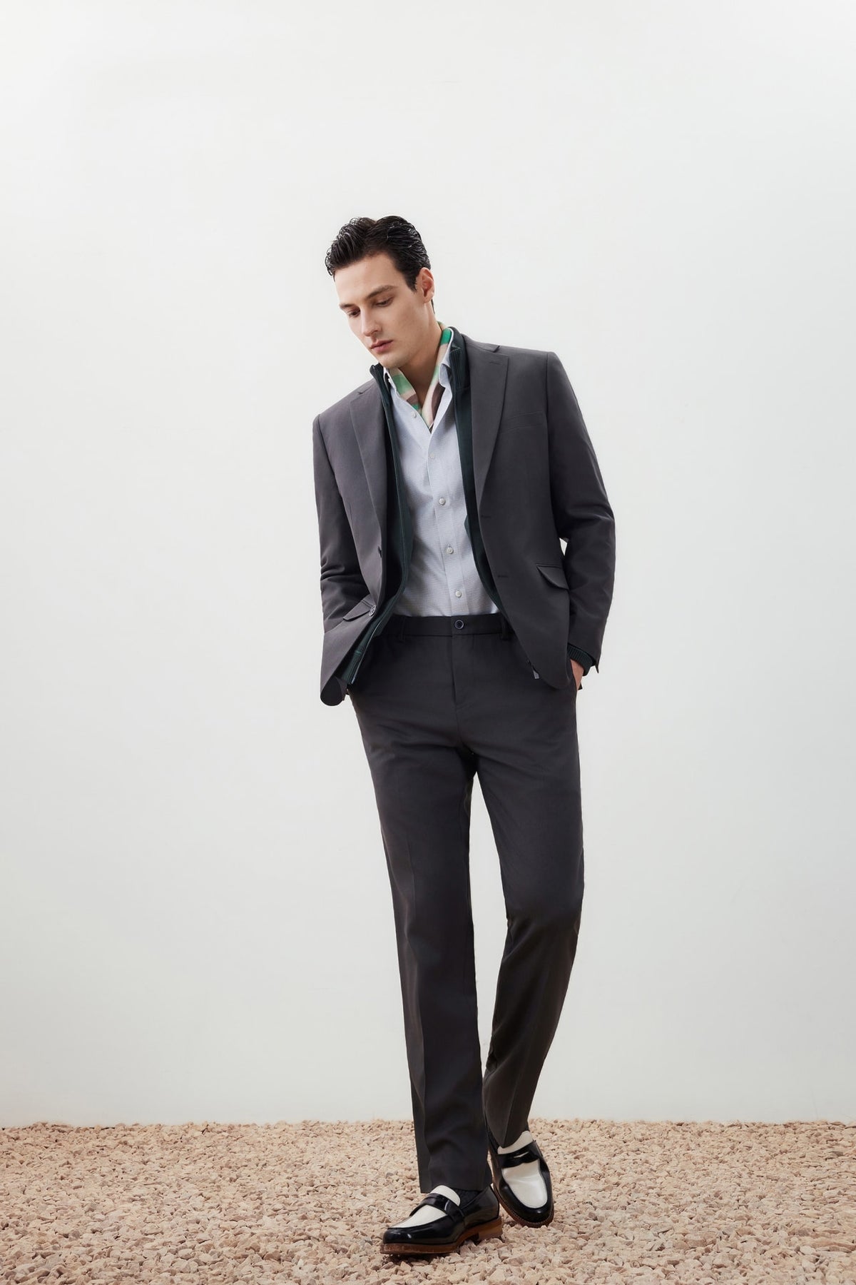 G2000 - Suits - Teflon Stain-Resistant & Easy Care Smart Fit Twill Suit Blazer - Oil Green - Smart