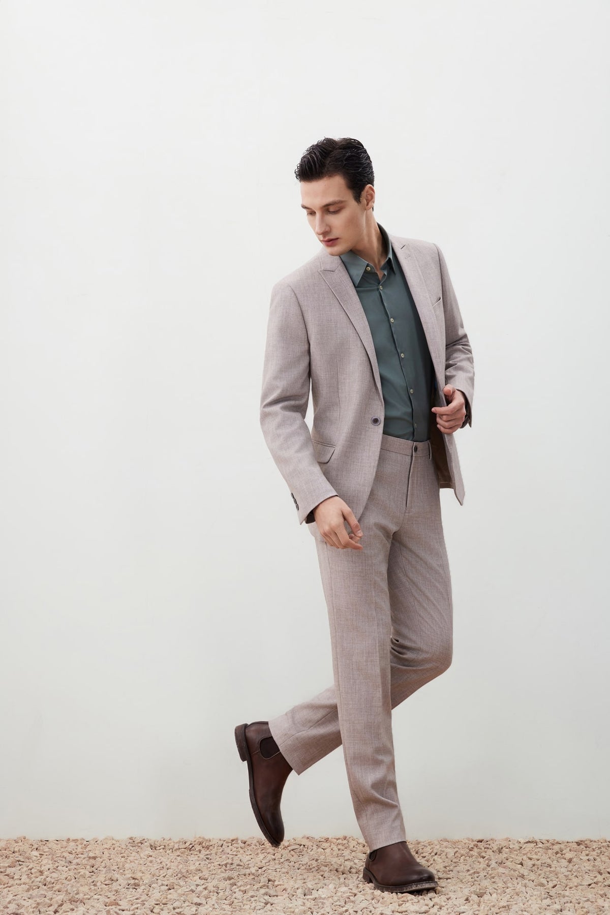 G2000 Suits Anti-Bacterial Slim Fit Herringbone Suit Blazer