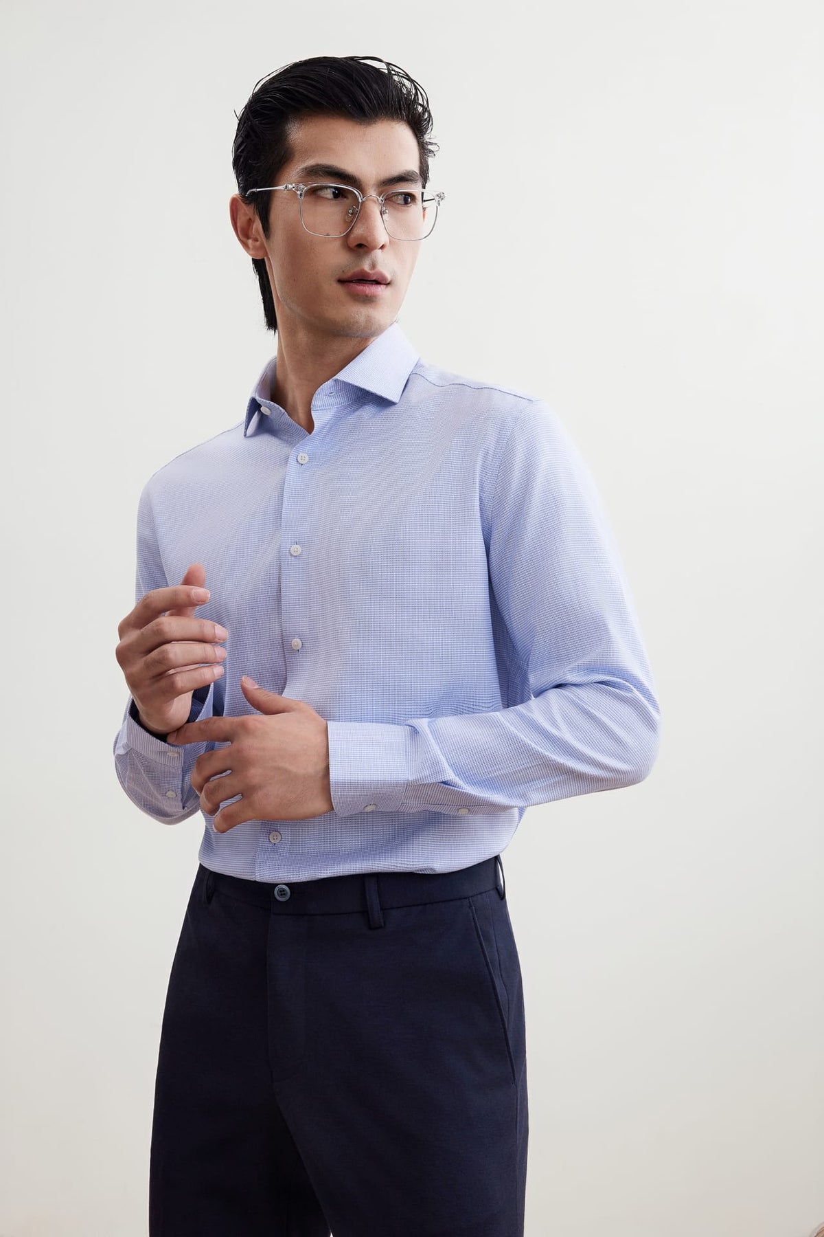 G2000 - Shirts - Non-Iron Premium Cotton Smart Fit 2 Tone Shirt