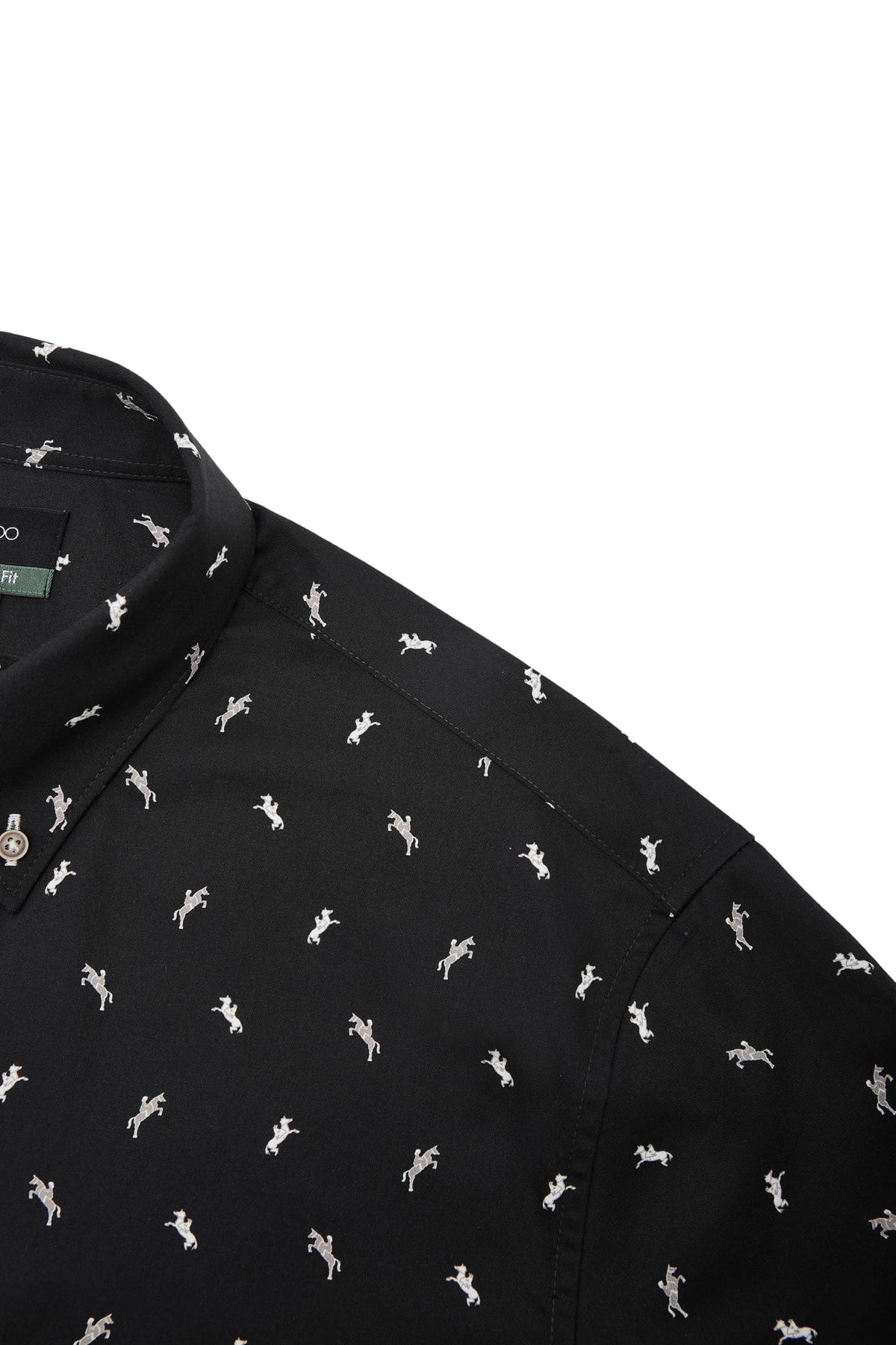 G2000 Shirts Wrinkle-Free Mini Horse Digital Print Comfort Fit Twill Casual Shirt