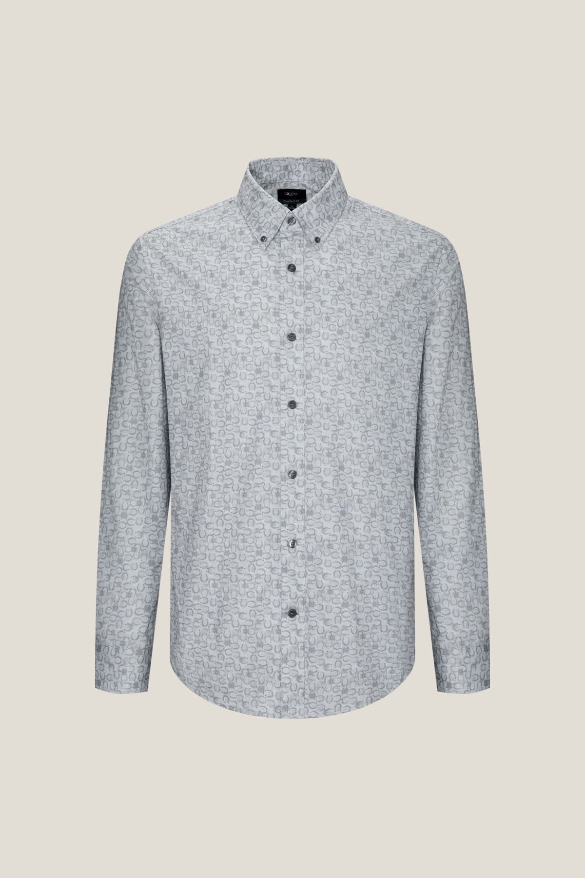 G2000 Shirts Wrinkle-Free Horseshoe Digital Print Comfort Fit Twill Casual Shirt