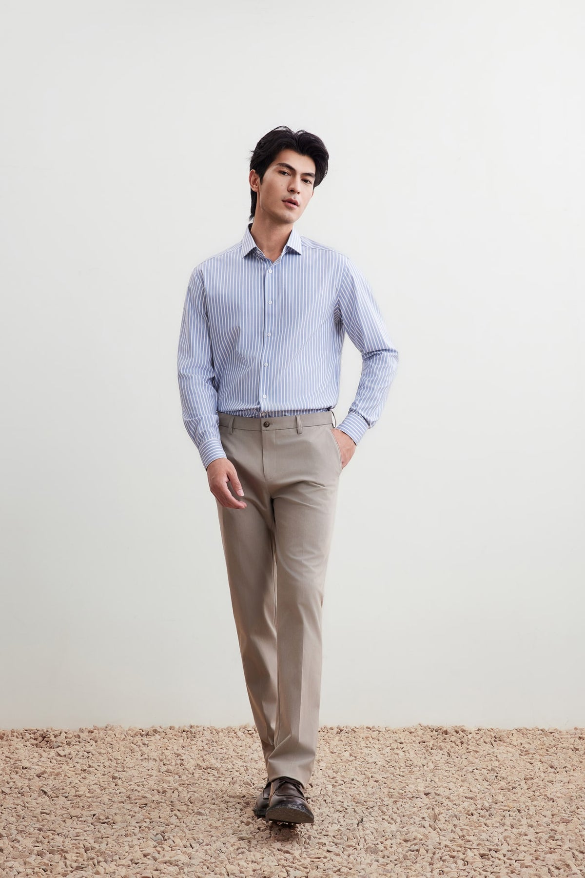 G2000 - Shirts - Non-Iron Smart Fit Stripe Shirt - Strong Blue - Smart