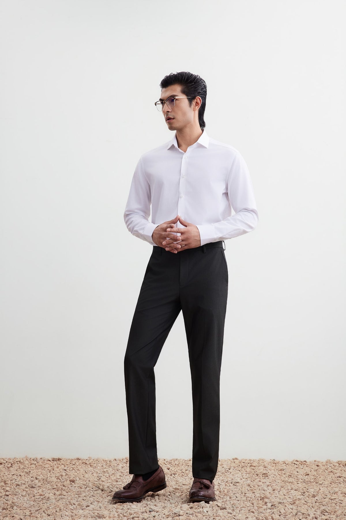 G2000 Shirts Non-Iron Temperature Regulating Fine Twill Smart Fit Long Sleeve Shirt