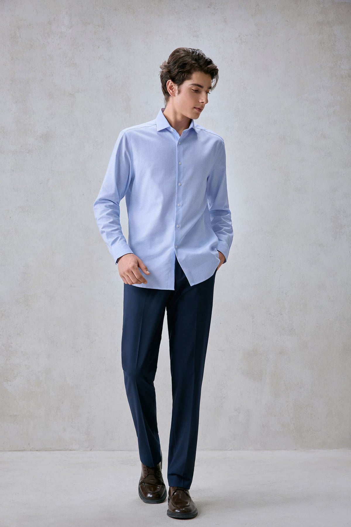 G2000 - Shirts - Non-Iron Easy Care 2 Tone Smart Fit Shirt