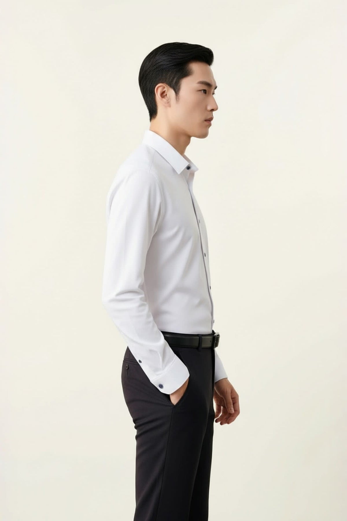 G2000 Shirts Non-Iron Dry Multi-Way Stretch Poplin Slim Fit Long Sleeve Shirt