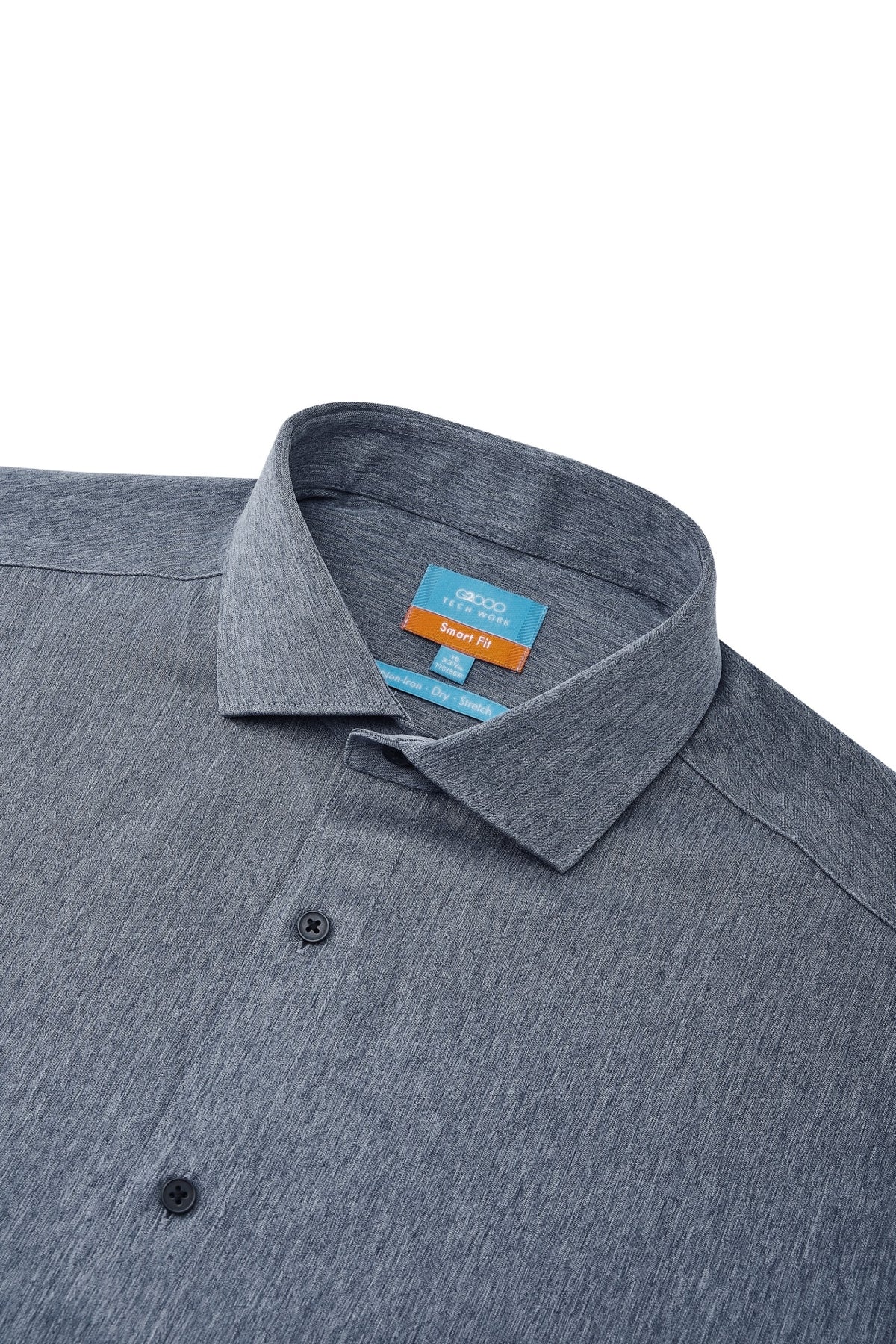 G2000 - Shirts - Non-Iron Dry Stretch Smart Fit Herringbone Semi Solid Shirt