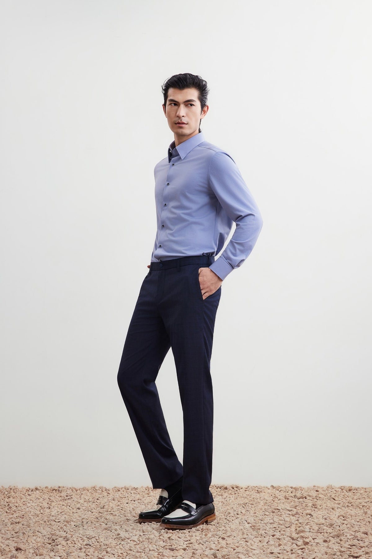 G2000 - Shirts - Non-Iron Poly Rayon Warp Knit Shirt - Icelandic Blue - Smart
