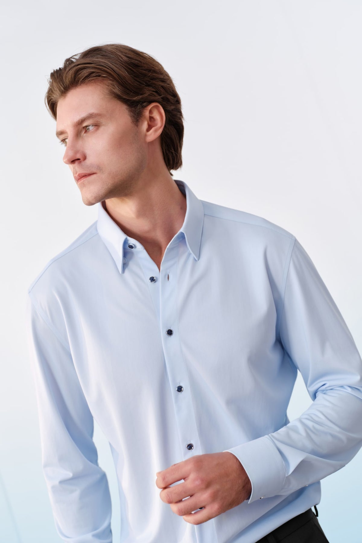 G2000 - Shirts - Non-Iron Warp Knit Slim Fit Long Sleeve Shirt