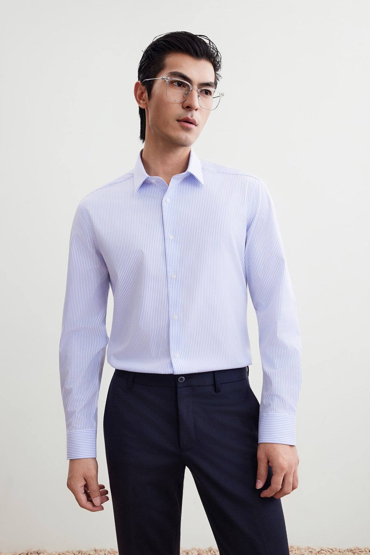 G2000 Shirts Non-Iron Silky Touch Smart Fit Stripe Shirt