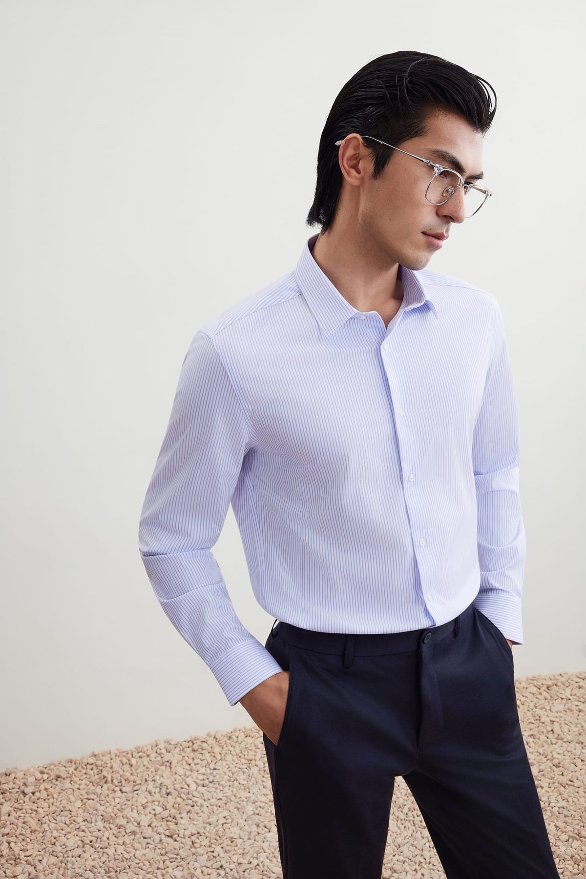 G2000 - Shirts - Non-Iron Silky Touch Smart Fit Stripe Shirt