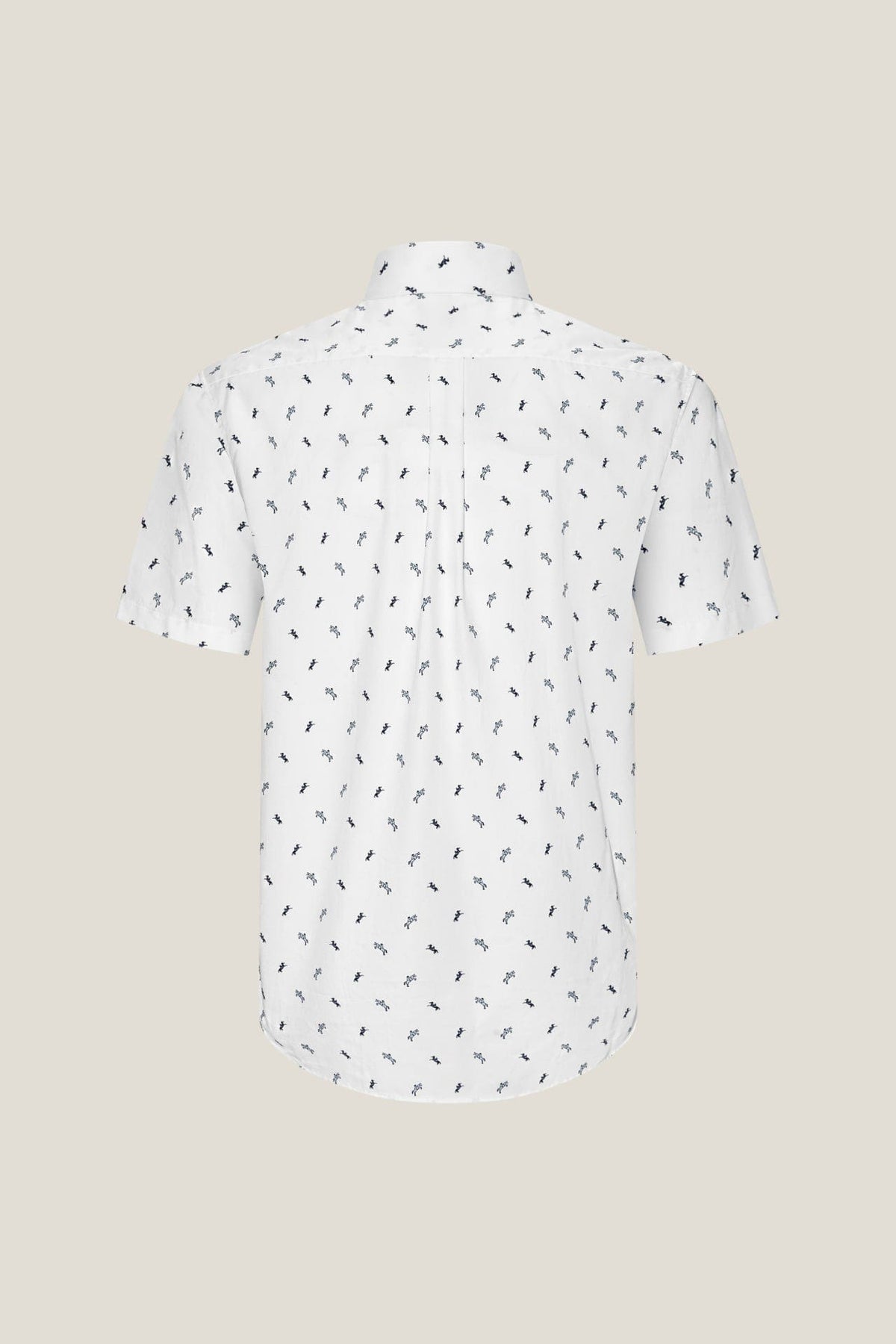 G2000 Shirts Wrinkle-Free Mini Horse Digital Print Comfort Fit Twill Short Sleeve Casual Shirt