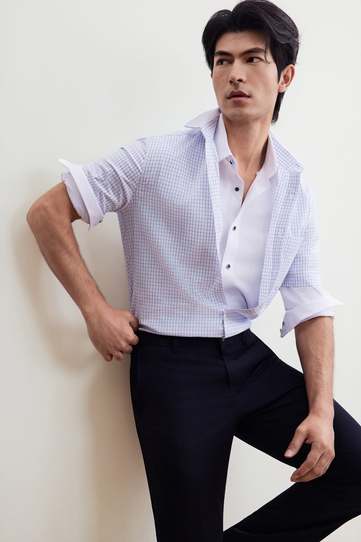 G2000 Shirts Non-Iron Easy Care Smart Fit Check Short Sleeve Shirt
