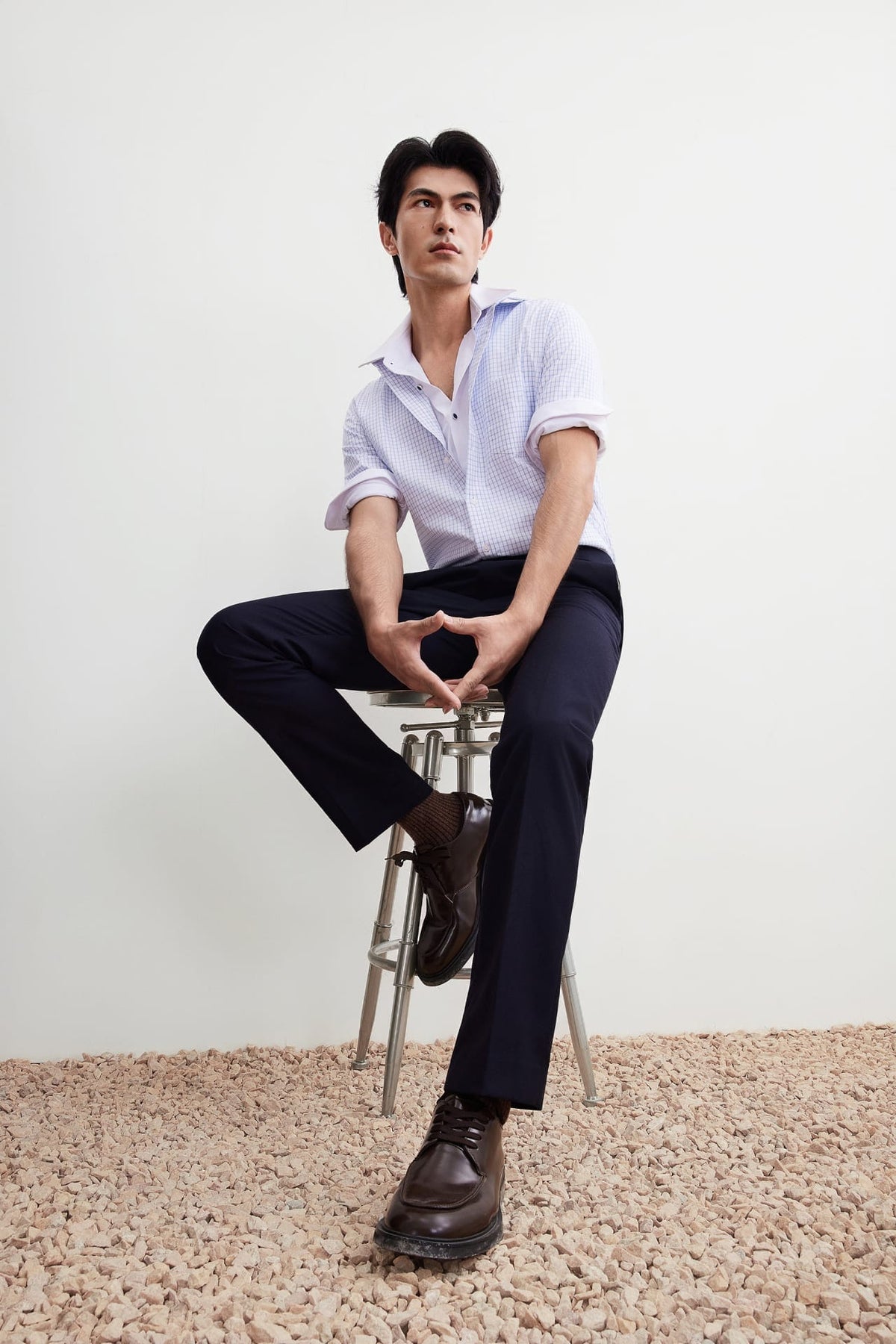 G2000 - Shirts - Non-Iron Easy Care Smart Fit Check Short Sleeve Shirt